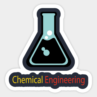 Chemical engineering text, chemistry, engineer Sticker